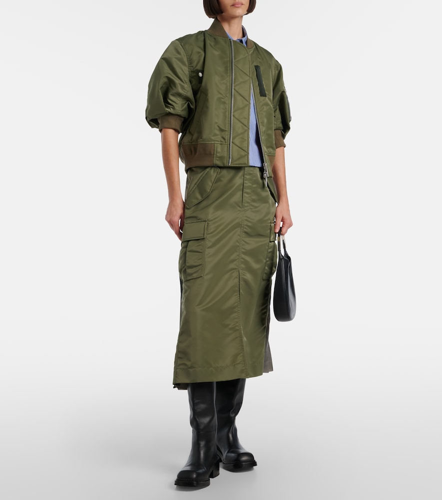 Sacai Pleated midi skirt