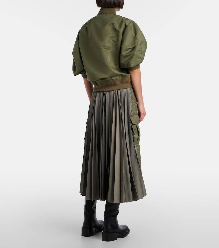  Sacai Sacai Pleated Midi Skirt 