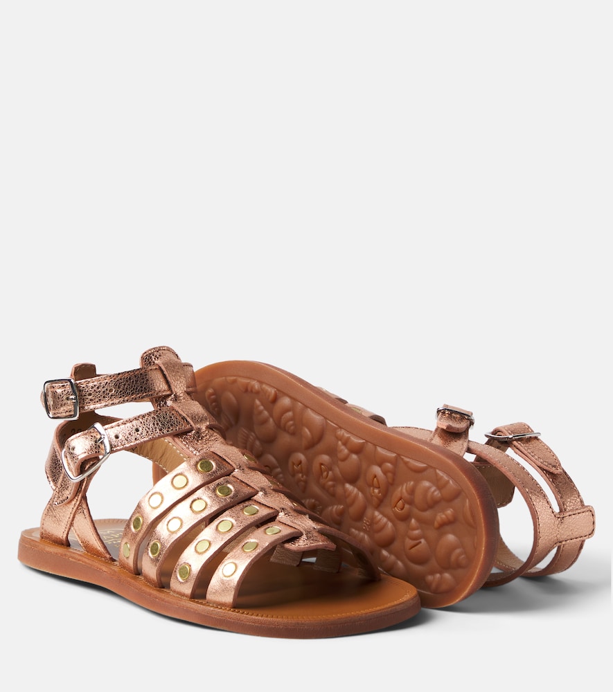  Pom D'api Pom D'api Plagette Stud Leather Gladiator Sandals 