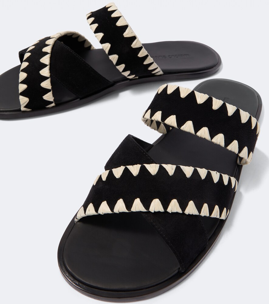  Manolo Blahnik Manolo Blahnik Nello Suede Sandals 