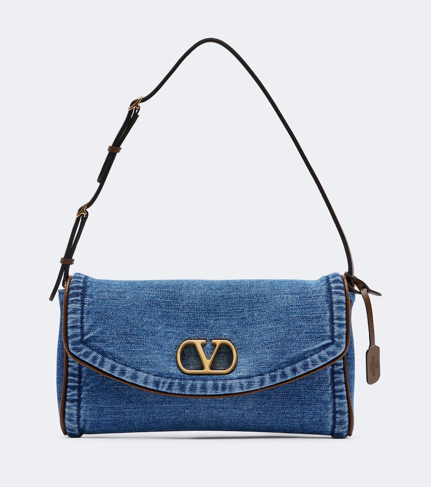 Garavani Devain Small Denim Shoulder Bag