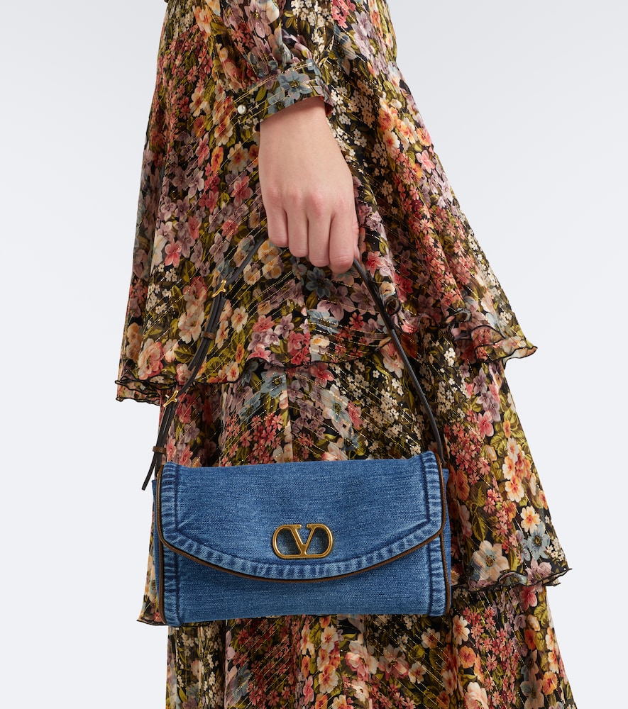 Garavani Devain Small Denim Shoulder Bag