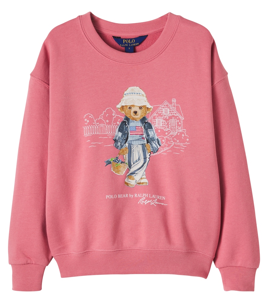Polo Ralph Lauren Kids Bambino Ragazza Polo Ralph Lauren Felpa In Jersey Di Misto Cotone Con Stampa Rosa Y Taglia 4- Mytheresa