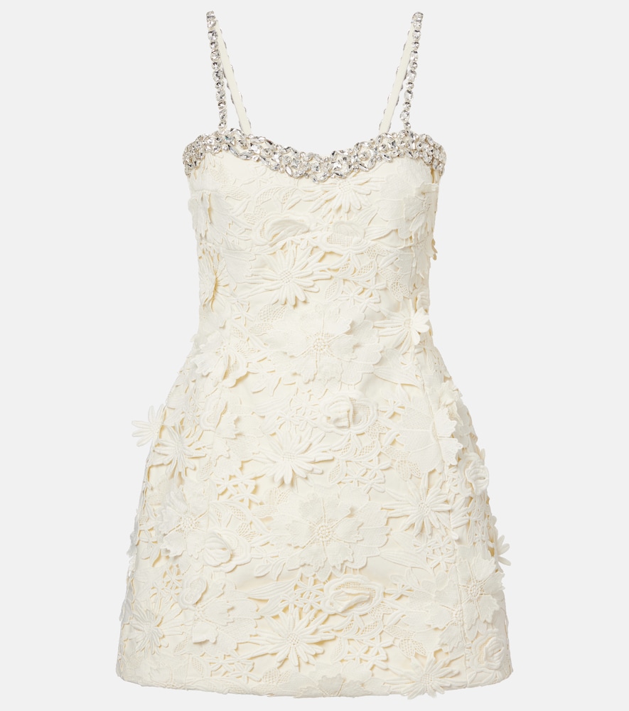 Leo Lin Sophie embellished lace minidress