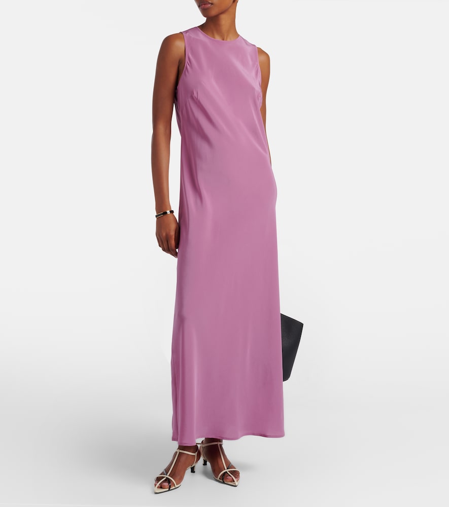 Asceno Valencia silk crêpe maxi dress