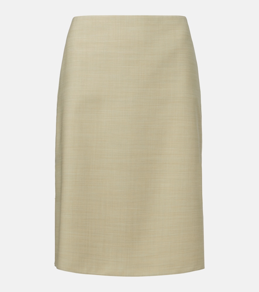 Calvin Klein Collection Lunas Wool Midi Skirt