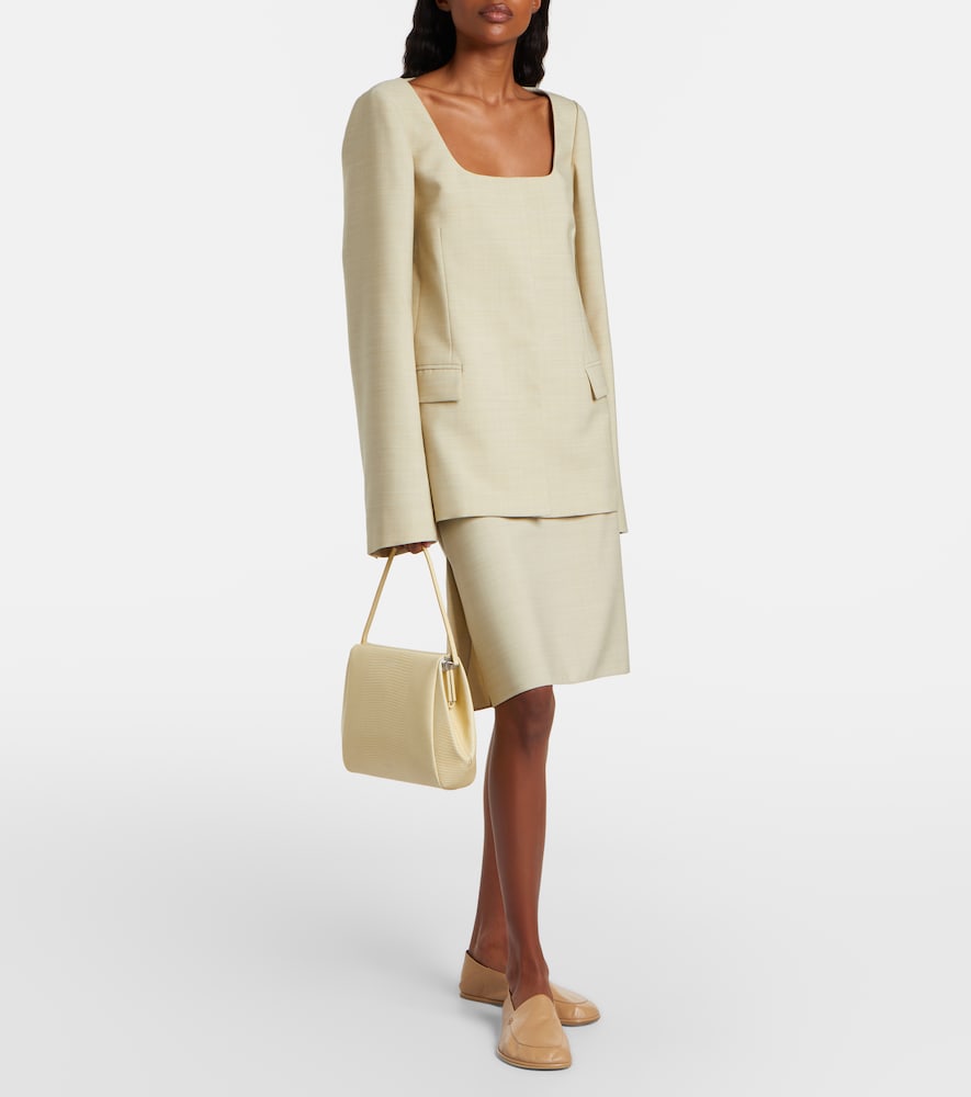  Calvin Klein Collection Calvin Klein Collection Lunas Wool Midi Skirt 