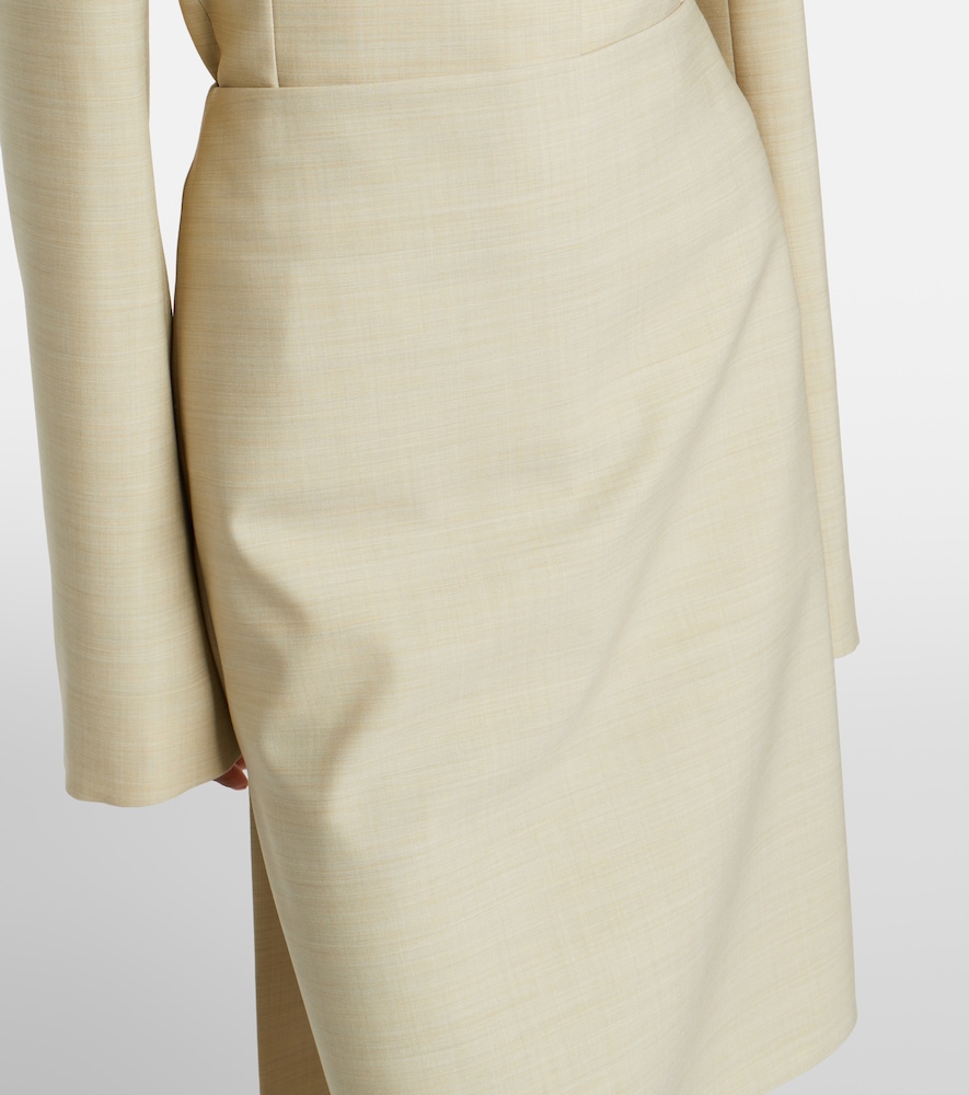  Calvin Klein Collection Calvin Klein Collection Lunas Wool Midi Skirt 