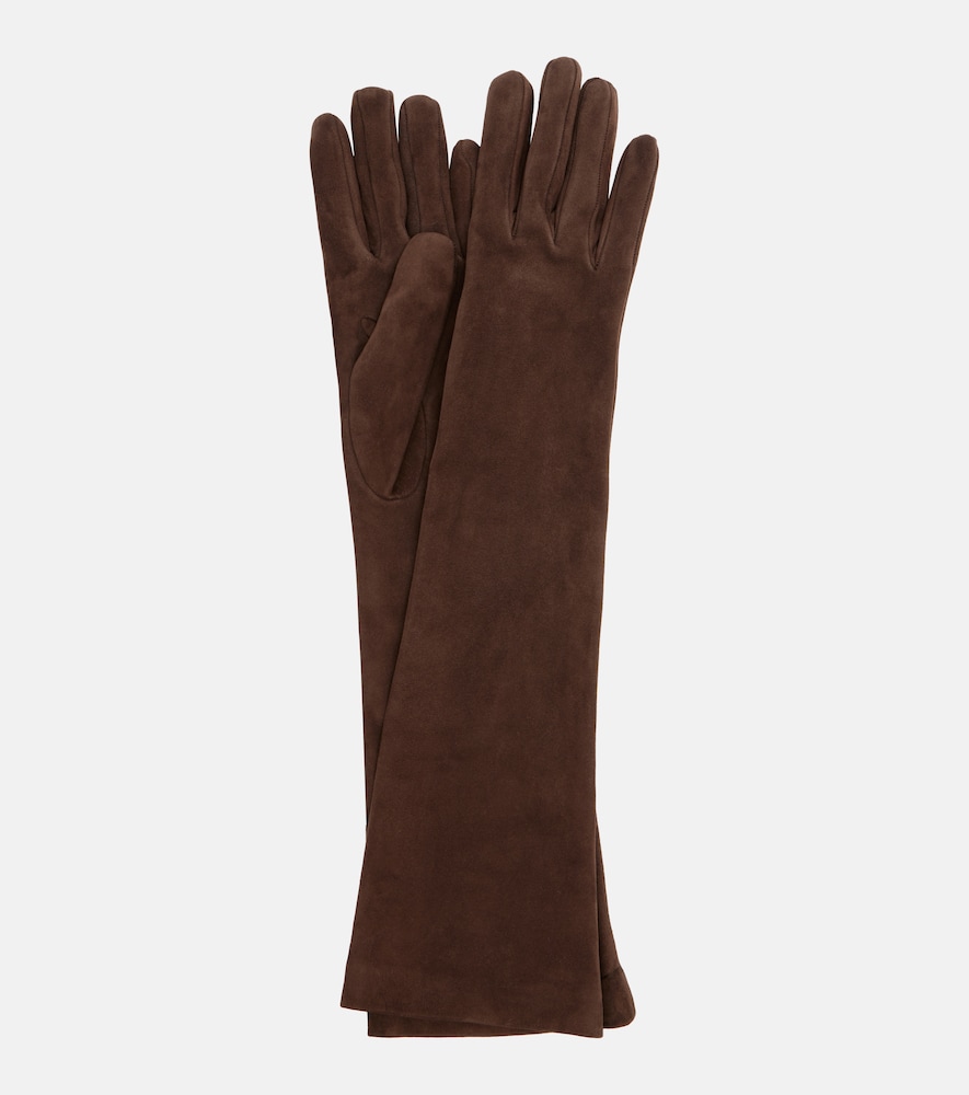 Brunello Cucinelli Suede Gloves In Brown