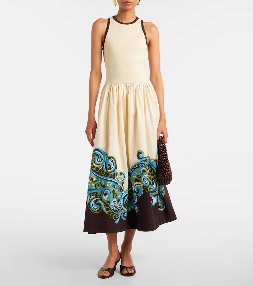 Alémais Natalia Printed Cotton Midi Dress