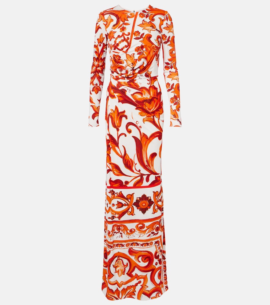 Dolce & Gabbana Majolica organza maxi dress