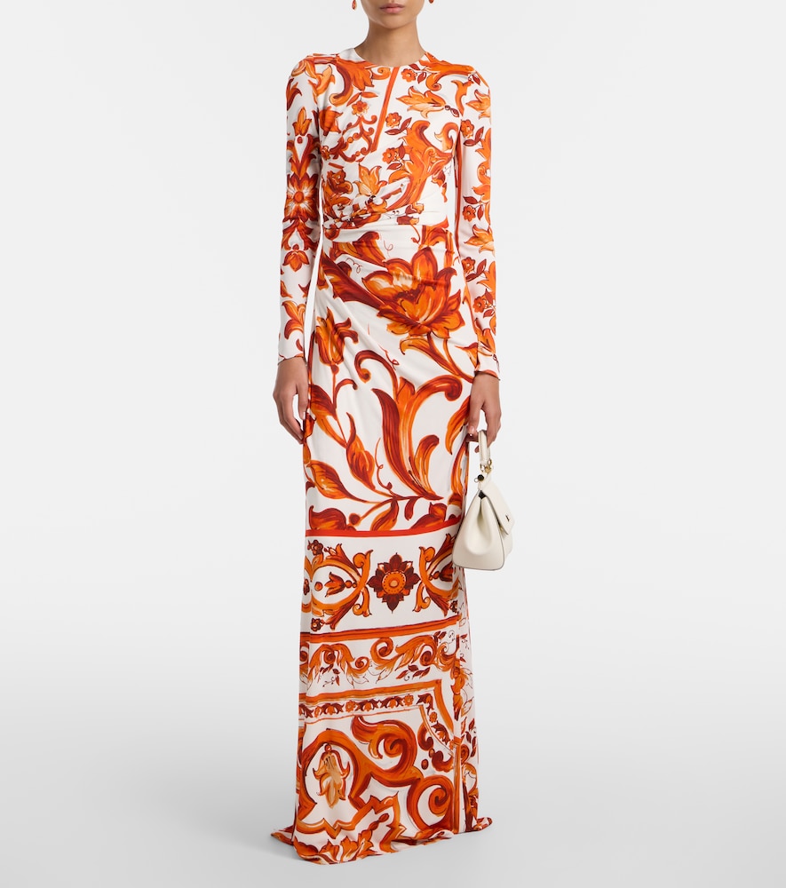 Dolce & Gabbana Majolica organza maxi dress