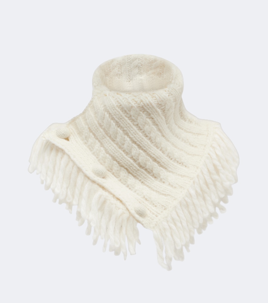 Moncler charpe en alpaga mlang franges 350$