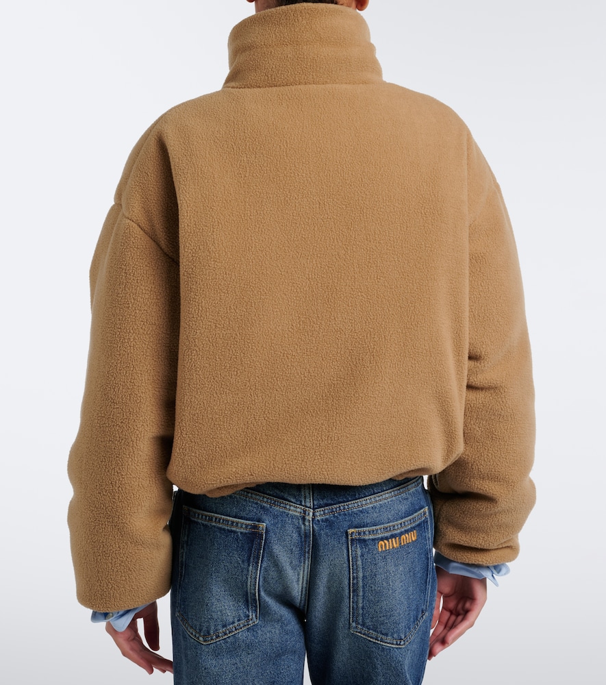 Logo Fleece Down Jacket