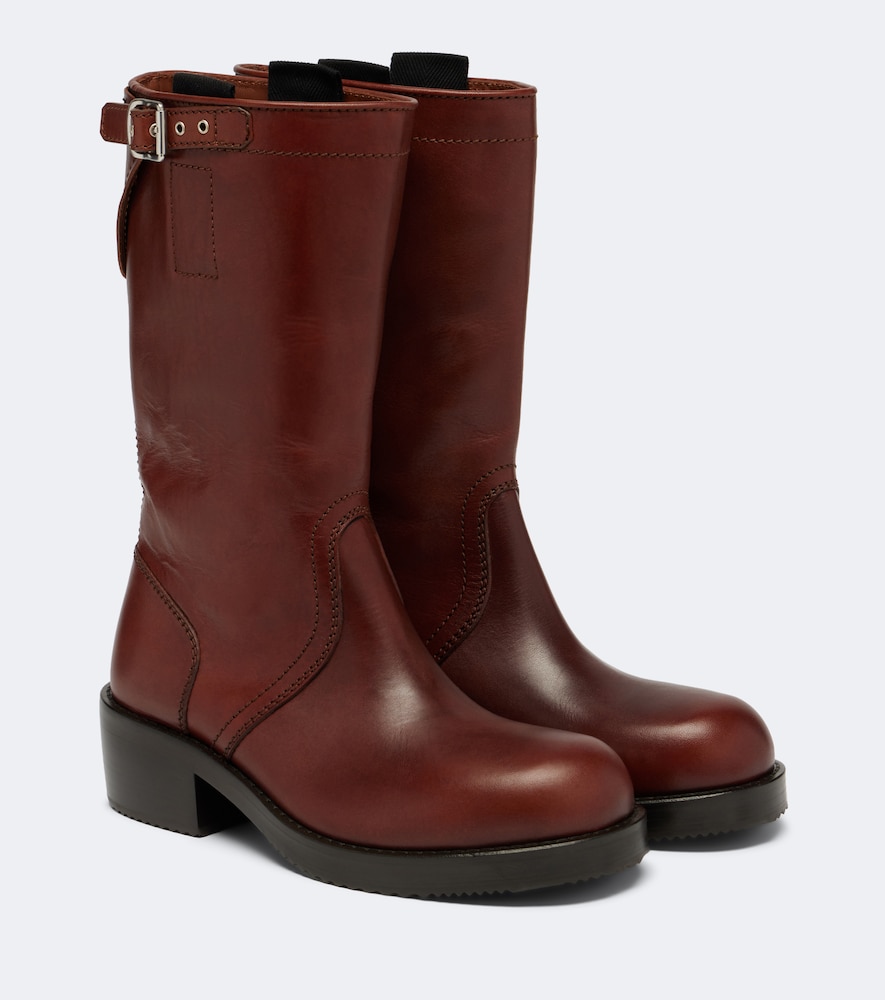 Dries Van Noten Leather biker boots | Thumbnail 1 Dries Van Noten Leather biker boots | Thumbnail 1