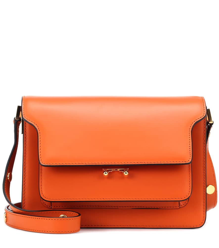 MARNI TRUNK LEATHER SHOULDER BAG,P00329421