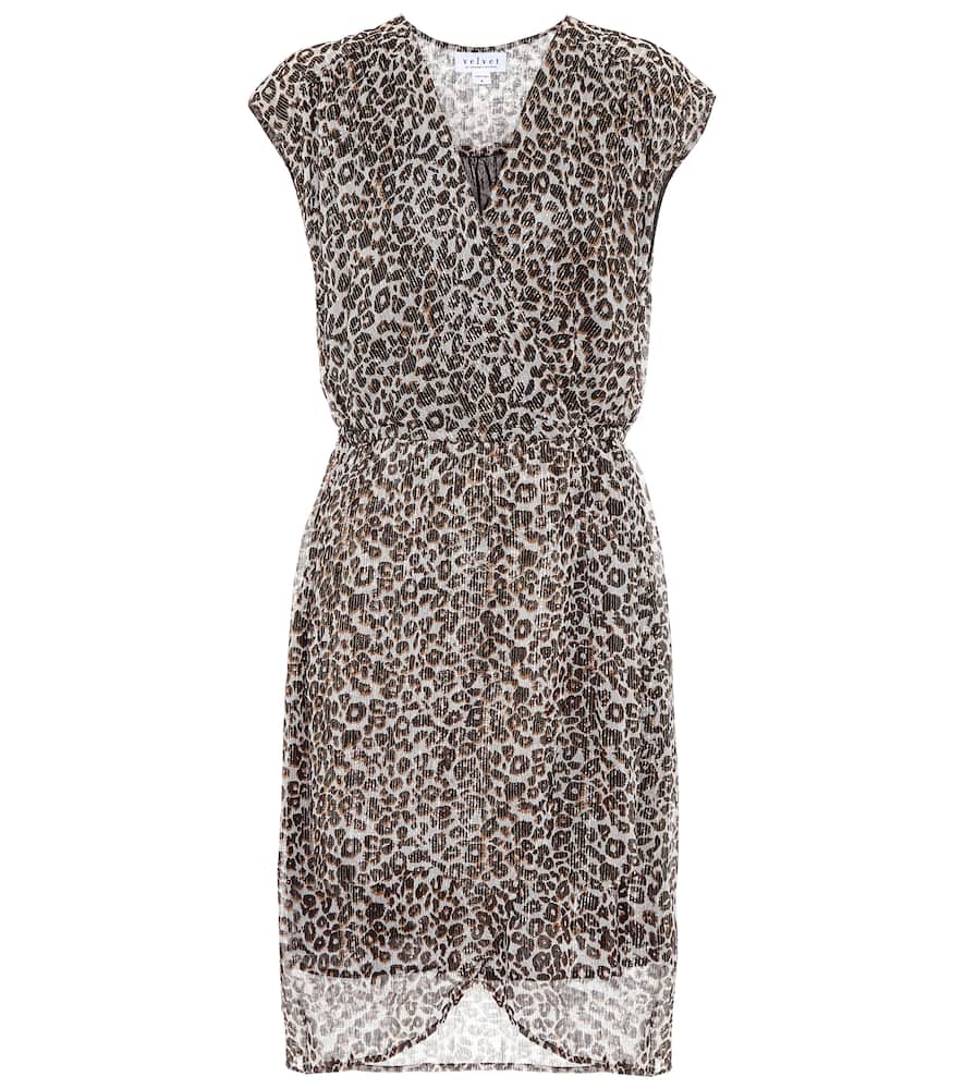 Velvet Regan leopard-print minidress