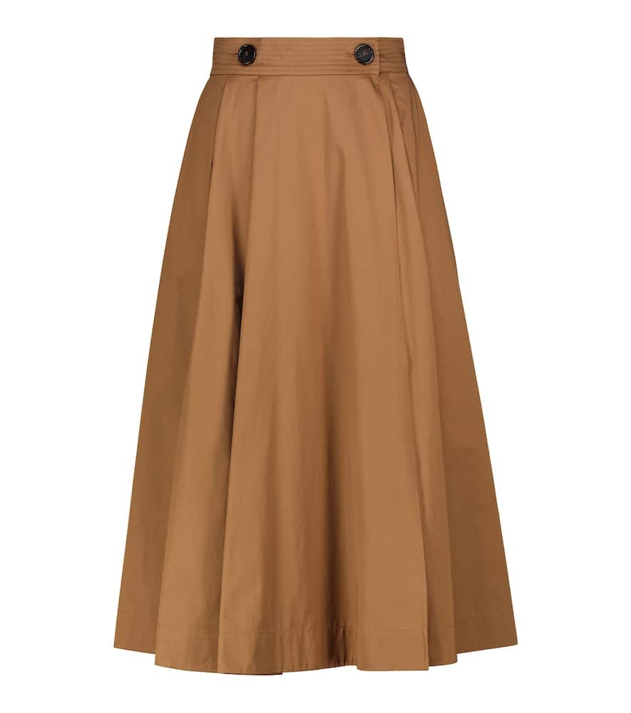 MAX MARA PUEBLO COTTON SATEEN SKIRT,P00539949