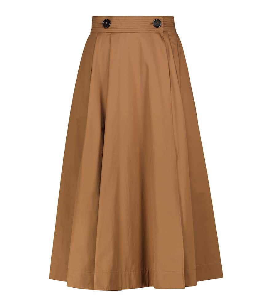 'S MAX MARA PUEBLO COTTON SATEEN SKIRT,P00539949