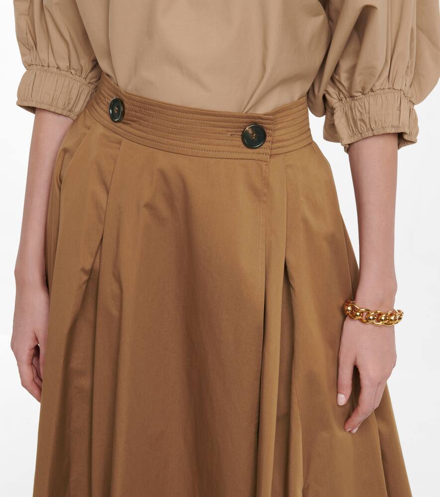 MAX MARA PUEBLO COTTON SATEEN SKIRT,P00539949