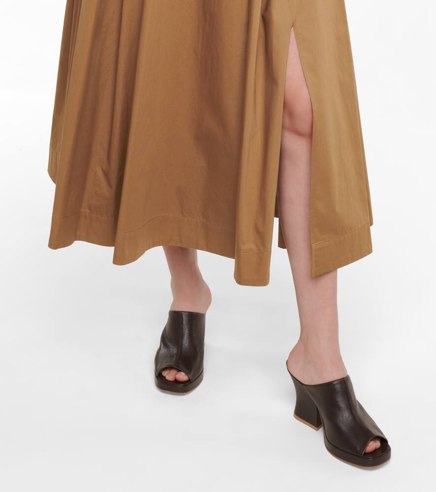 MAX MARA PUEBLO COTTON SATEEN SKIRT,P00539949