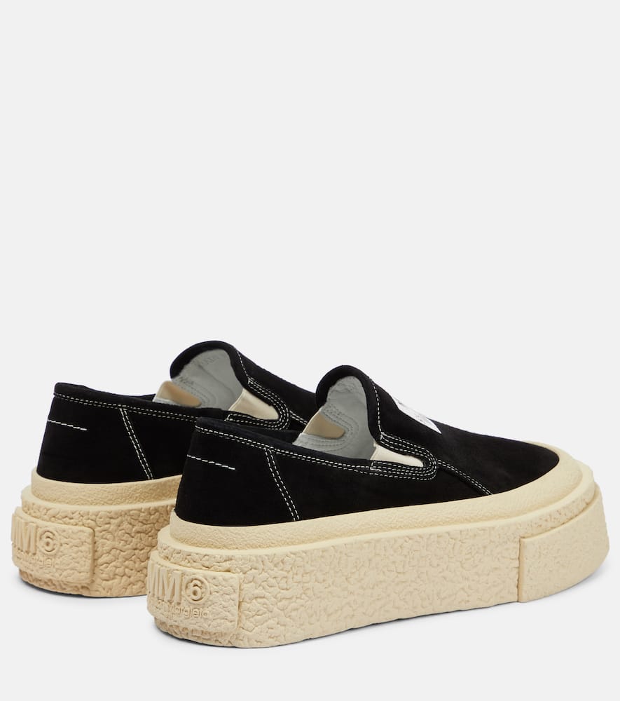 MM6 Maison Margiela Suede platform slip-on sneakers | Smart