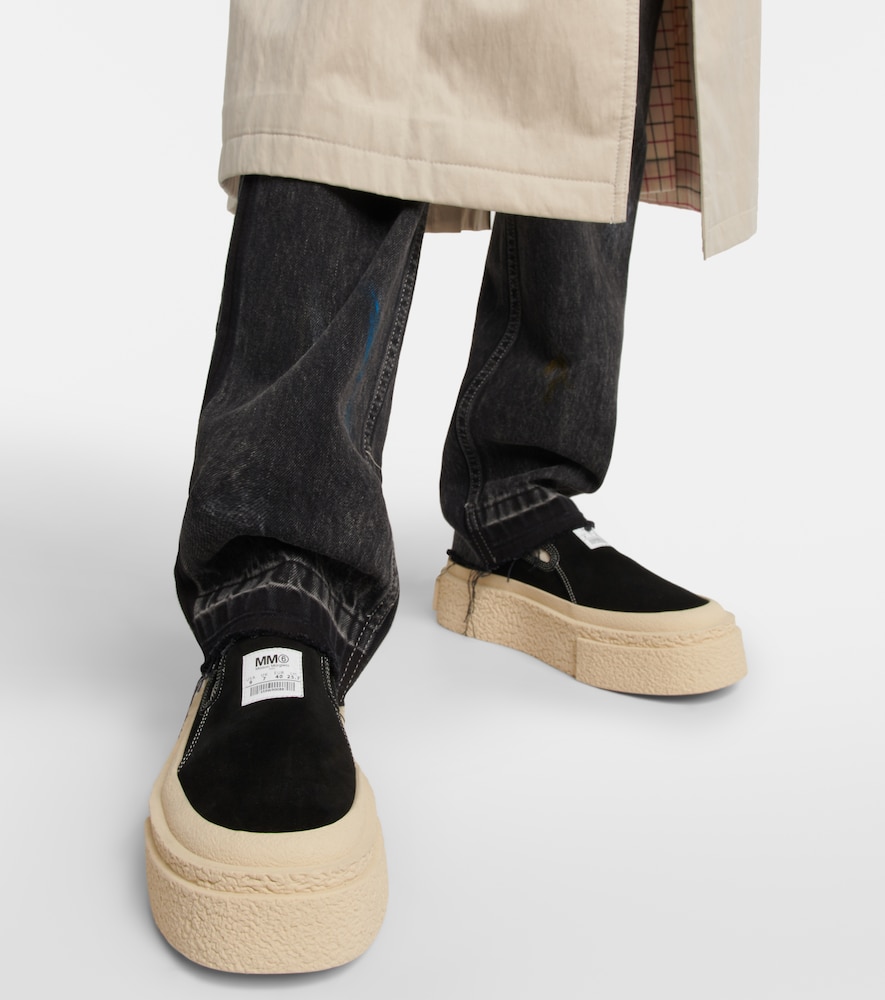 MM6 Maison Margiela Suede platform slip-on sneakers | Smart Closet