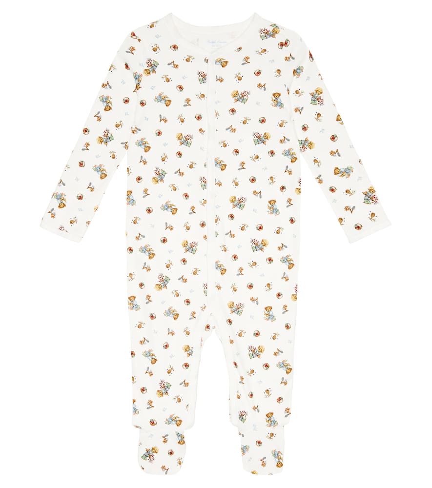 Polo Ralph Lauren Kids Baby Polo Bear printed cotton onesie
