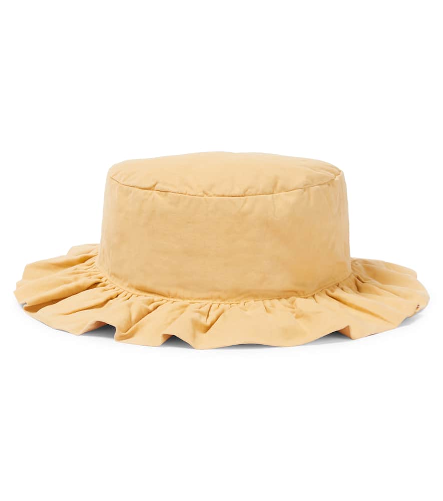 Donsje Kids' Medine Cotton Twill Bucket Hat In Hay
