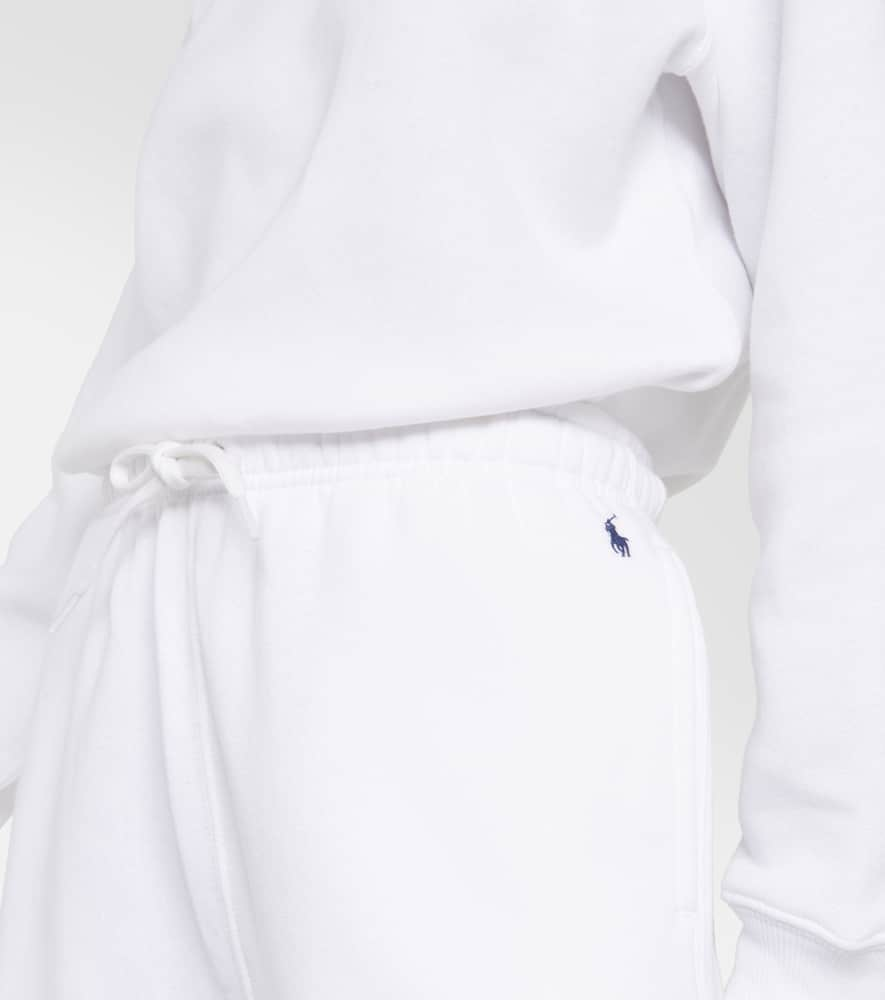 Shop Polo Ralph Lauren Cotton-blend Fleece Sweatpants In White