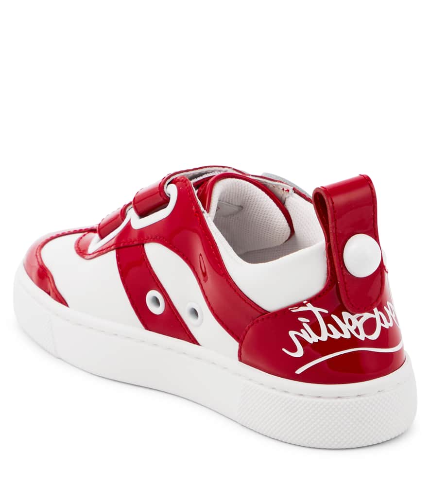 Christian Louboutin Fun Pensa Floral-appliqué Leather Sneakers In White