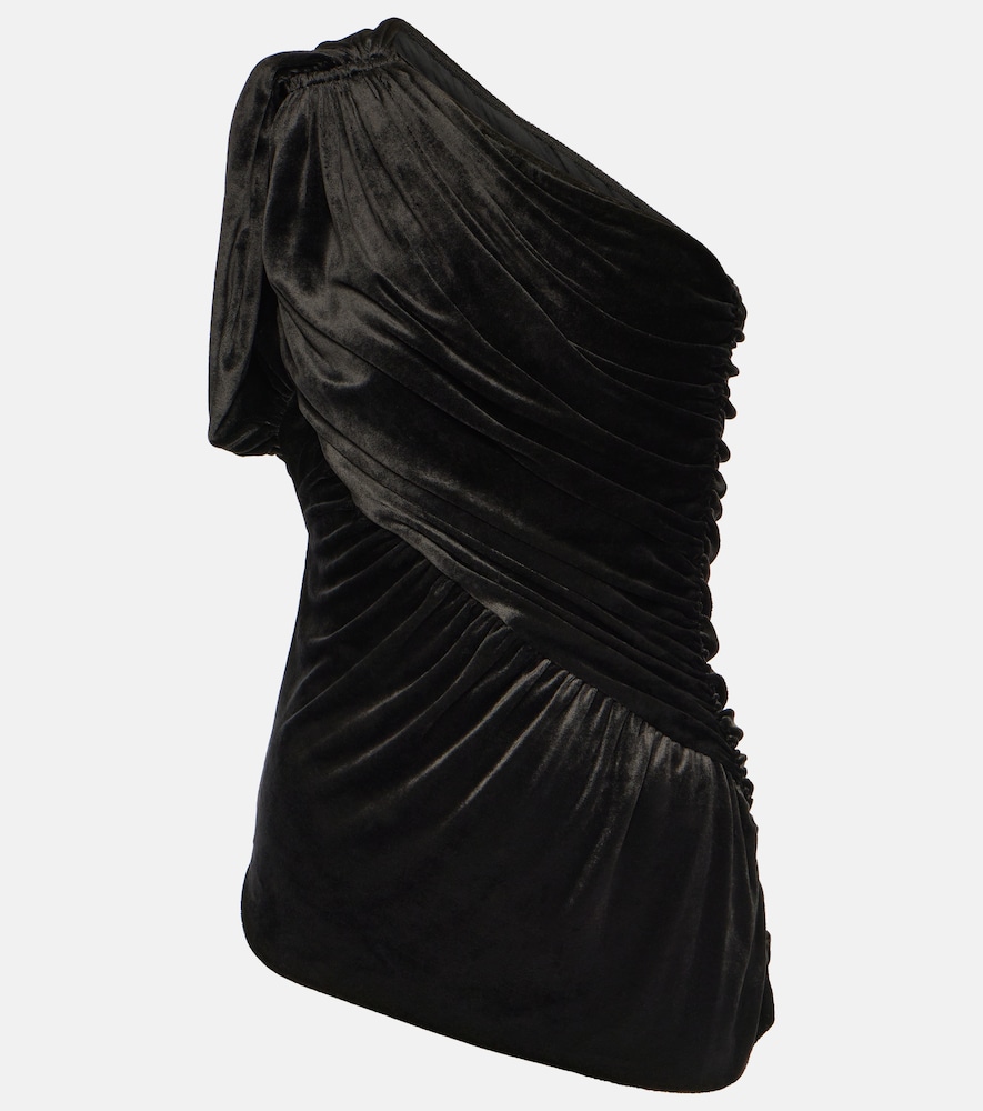 Rick Owens Rick Owens Lilies Amira one-shoulder velvet top　Rick Owens リリーズ アミラ ワンショルダー ベルベット トップ