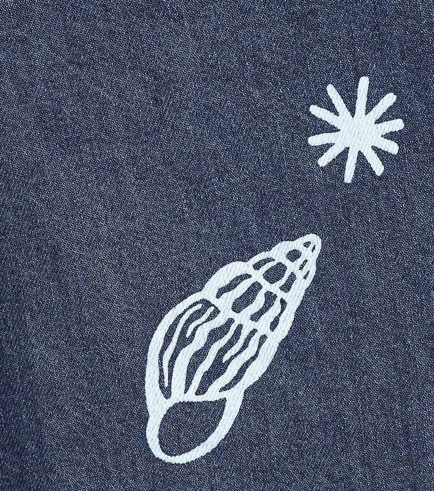 The New Society Lagoon Embroidered Jeans In Blue