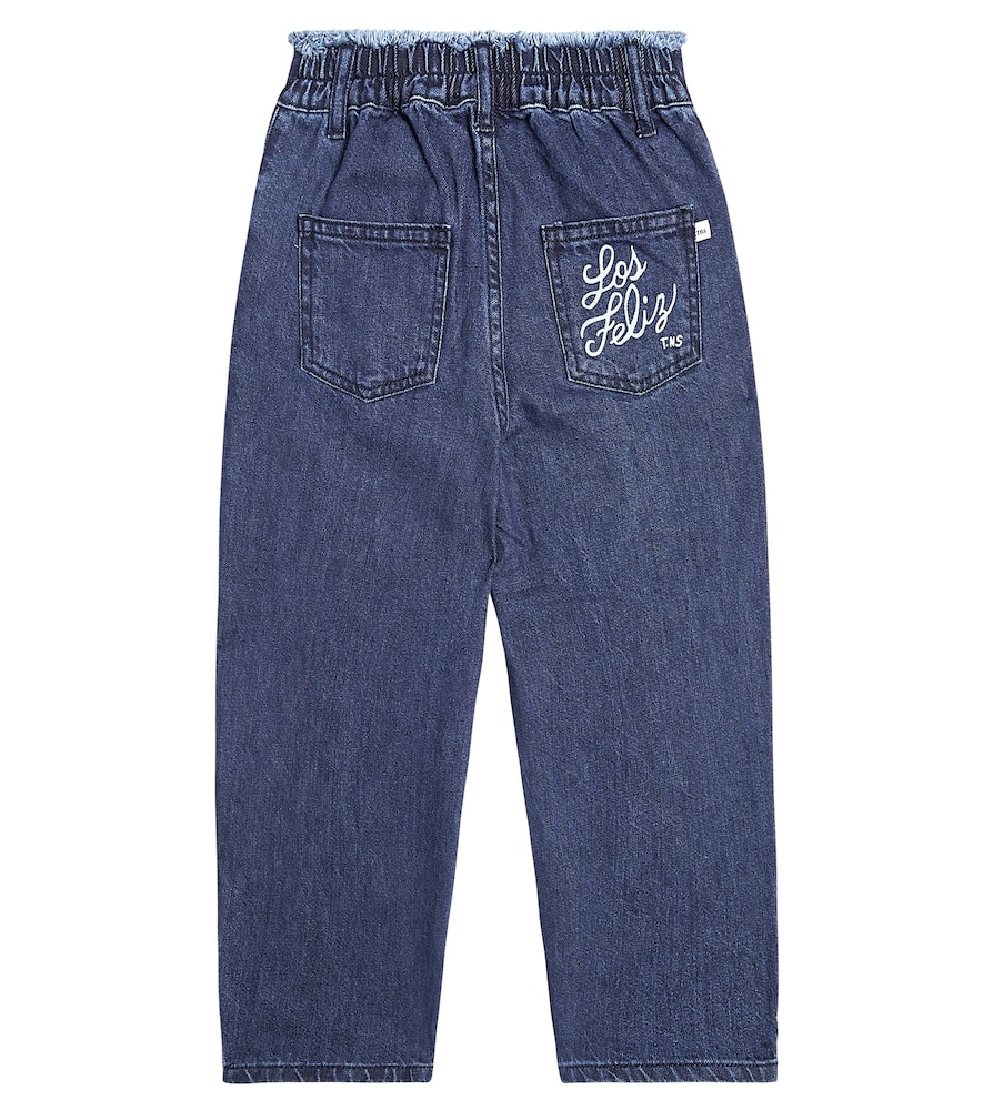 The New Society Lagoon Embroidered Jeans In Blue