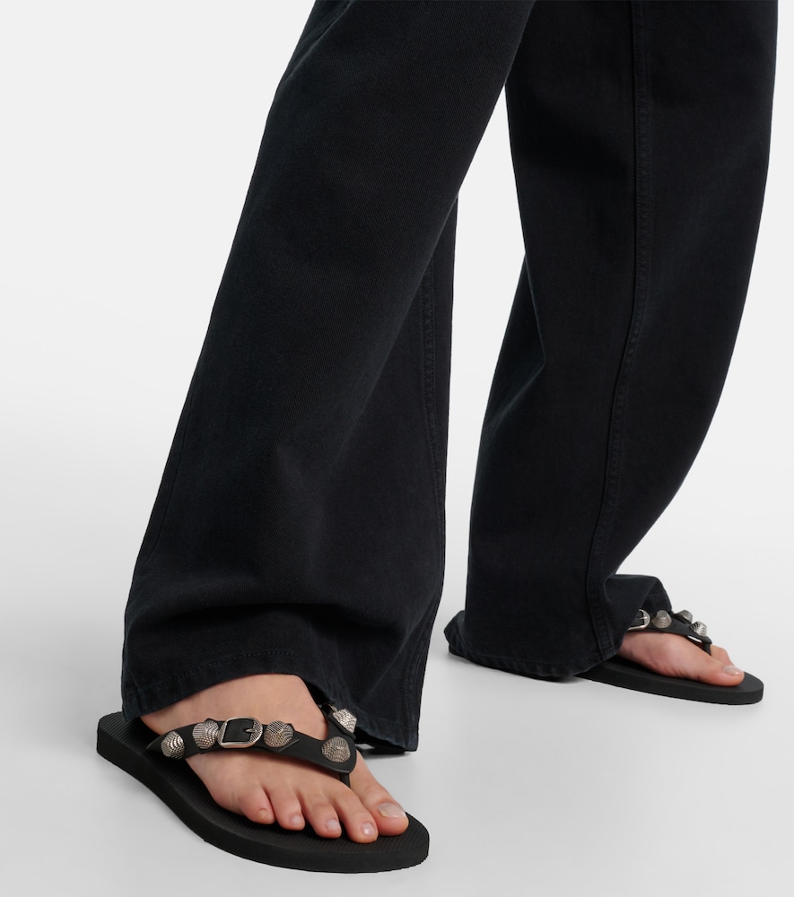 Cagole Embellished Thong Sandals