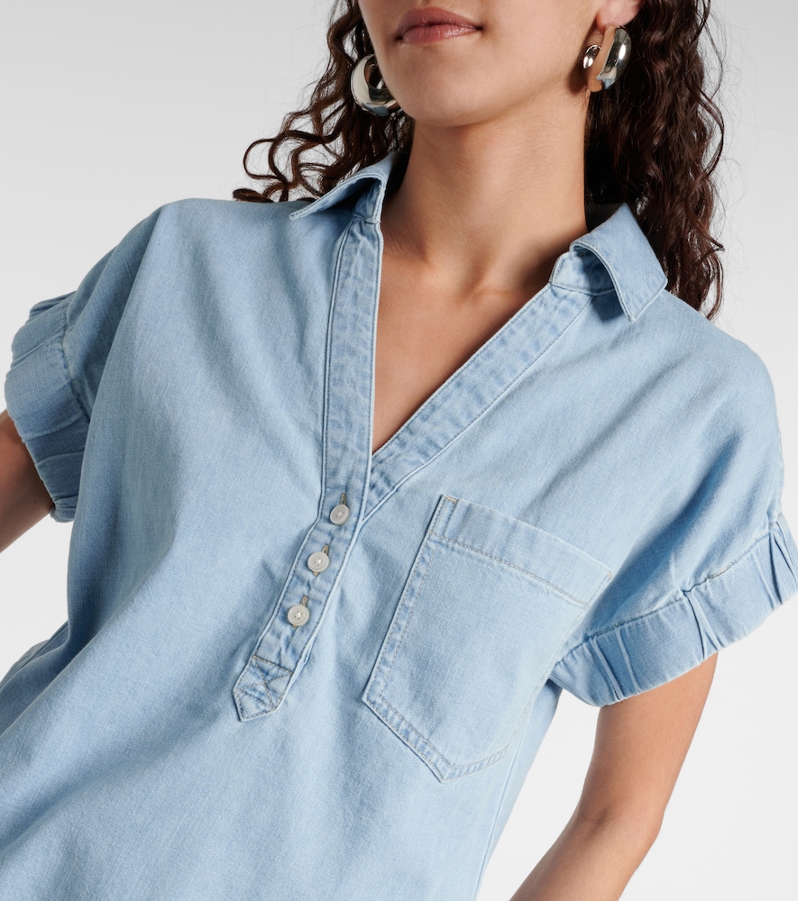  Veronica Beard Veronica Beard Top Almera Aus Baumwoll-chambray 