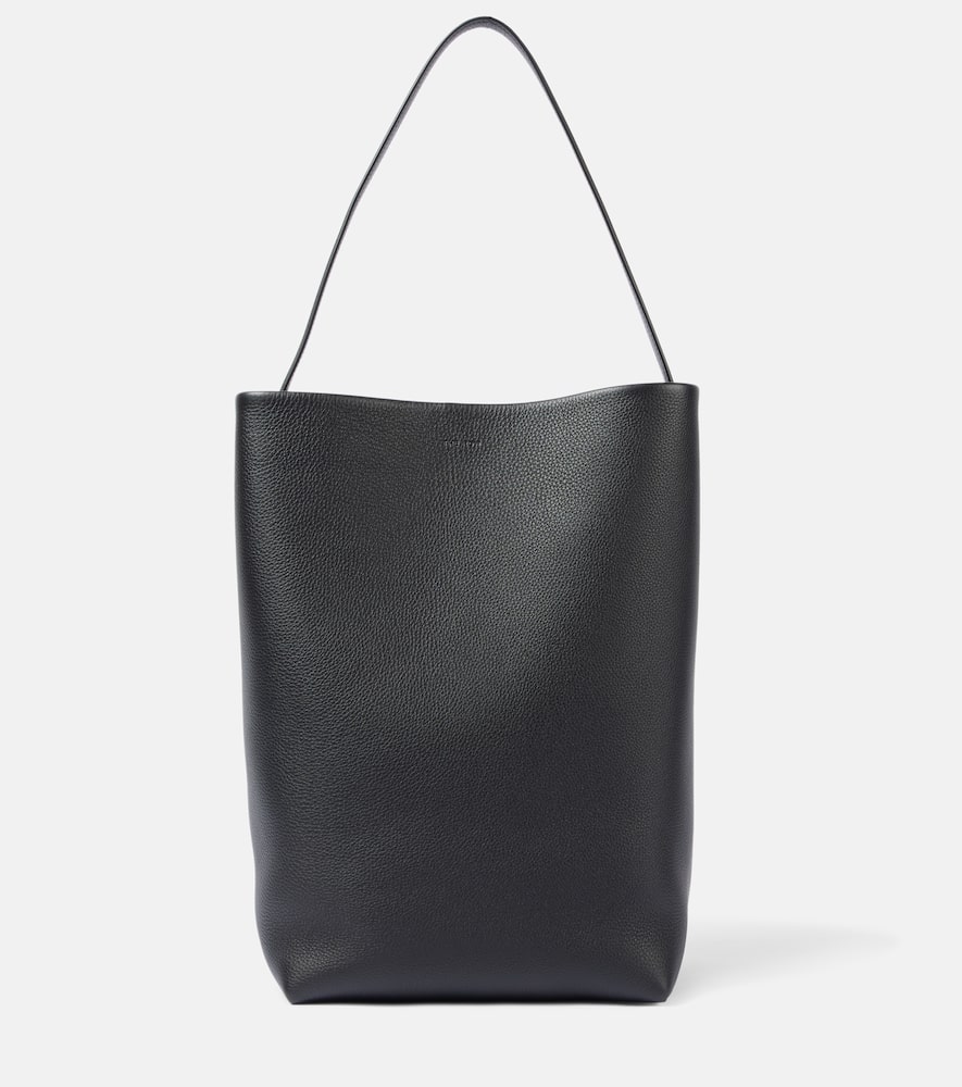 The Row Park Large N/s Leather Tote Bag In Black