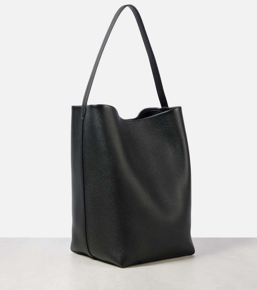 The Row Park Large N/s Leather Tote Bag In Black