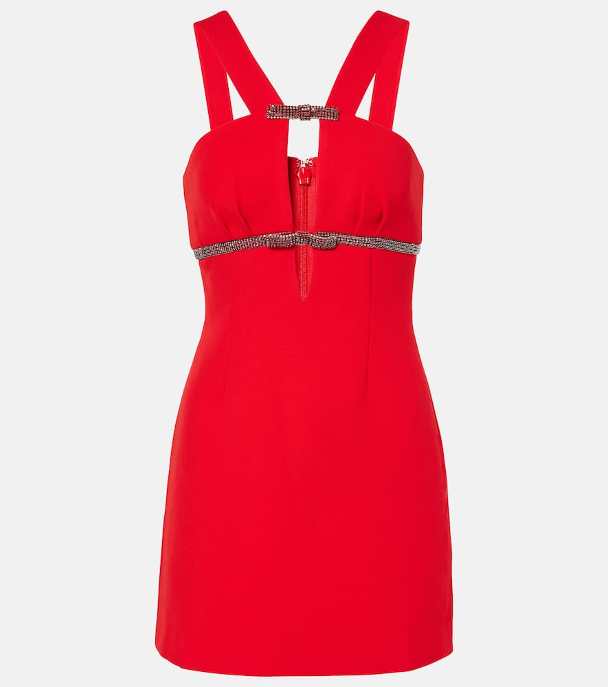 Self-Portrait Embellished crêpe minidress