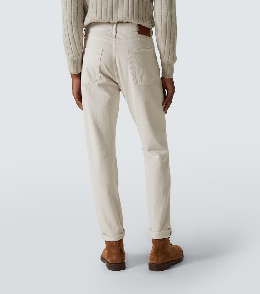 Brunello Cucinelli High-rise Straight Jeans In Grey
