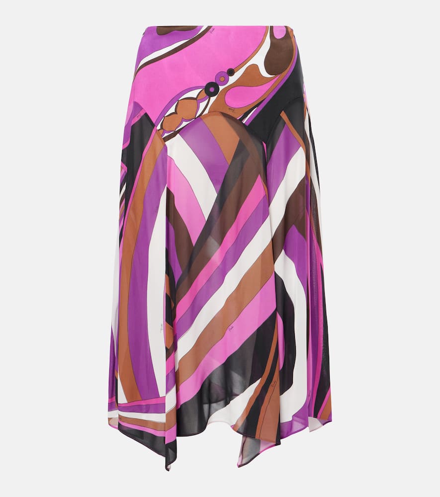 Pucci Iride-print Midi Skirt In Multicolor