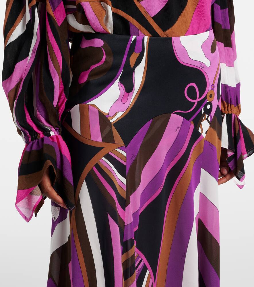Pucci Iride-print Midi Skirt In Multicolor
