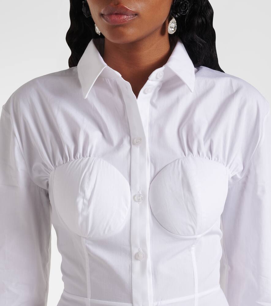 Nensi Dojaka Minikleid Aus Baumwollpopeline In Weiss