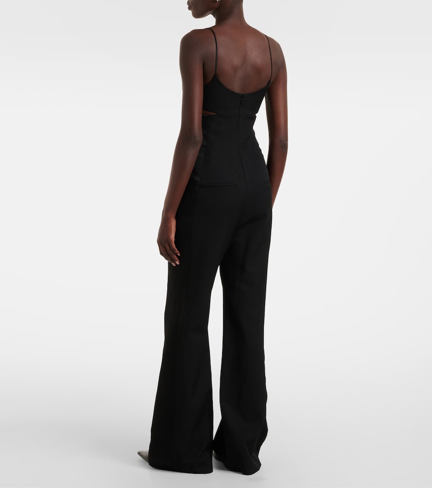  Victoria Beckham Victoria Beckham Cami Cutout Crãªpe Satin Jumpsuit 
