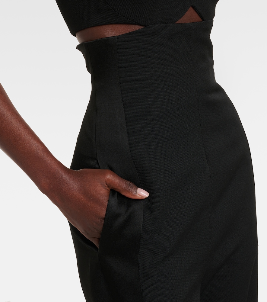  Victoria Beckham Victoria Beckham Cami Cutout Crãªpe Satin Jumpsuit 