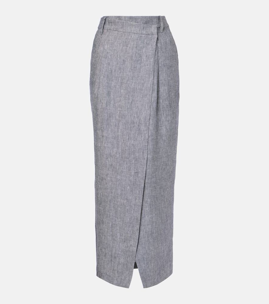 Brunello Cucinelli Hemp and linen maxi skirt