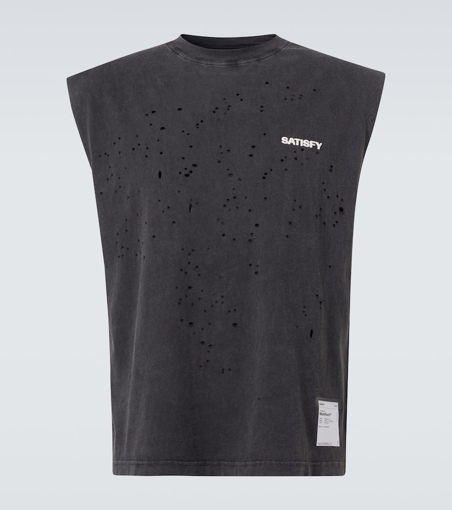 MothTech Muscle distressed cotton T-shirt