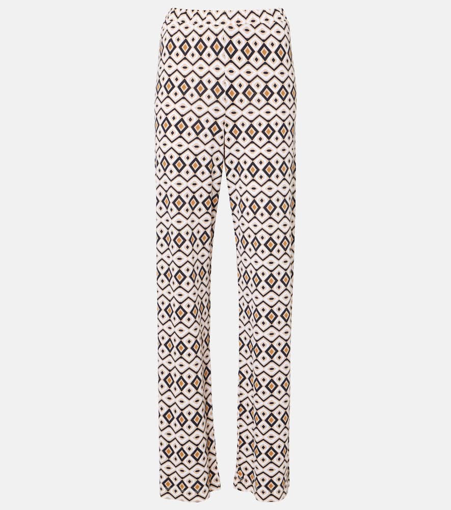Max Mara Fiorina printed jersey straight pants