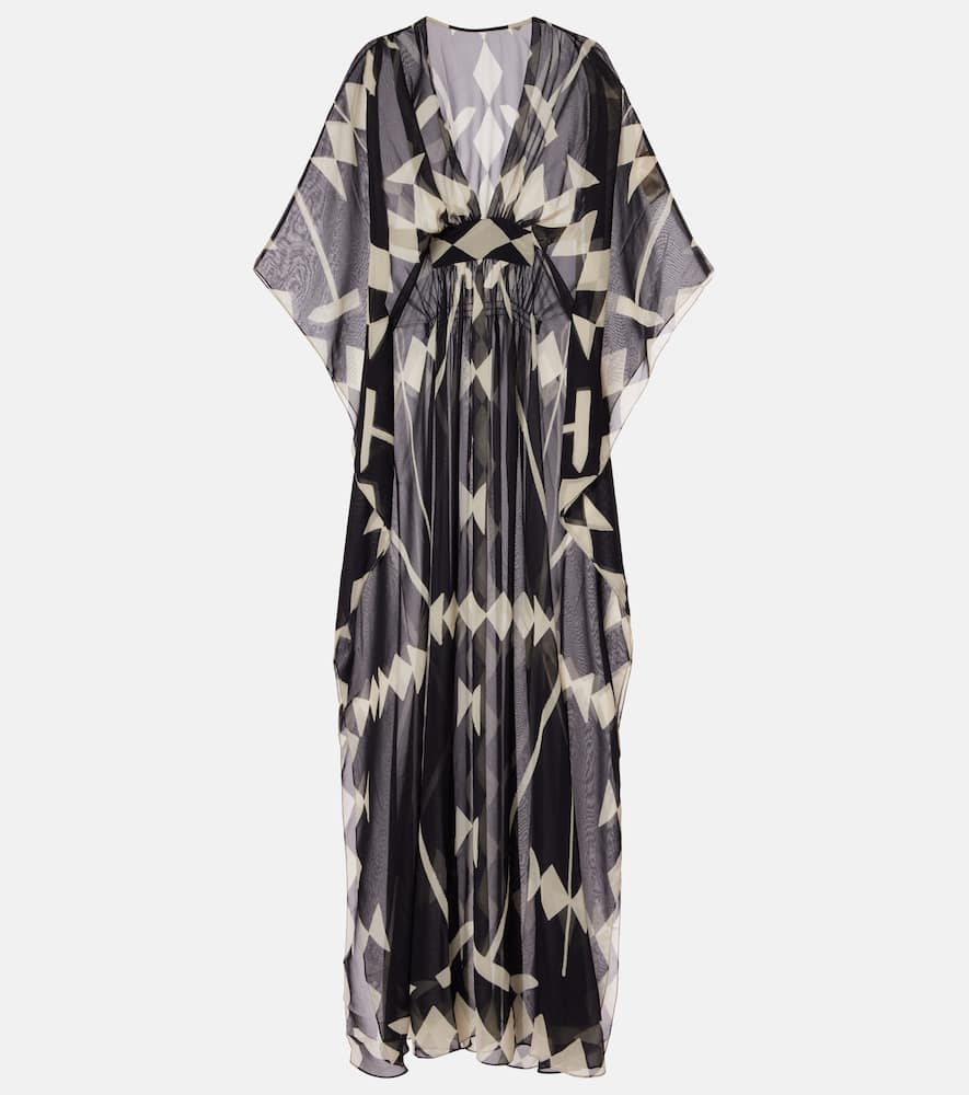 Printed georgette maxi dress