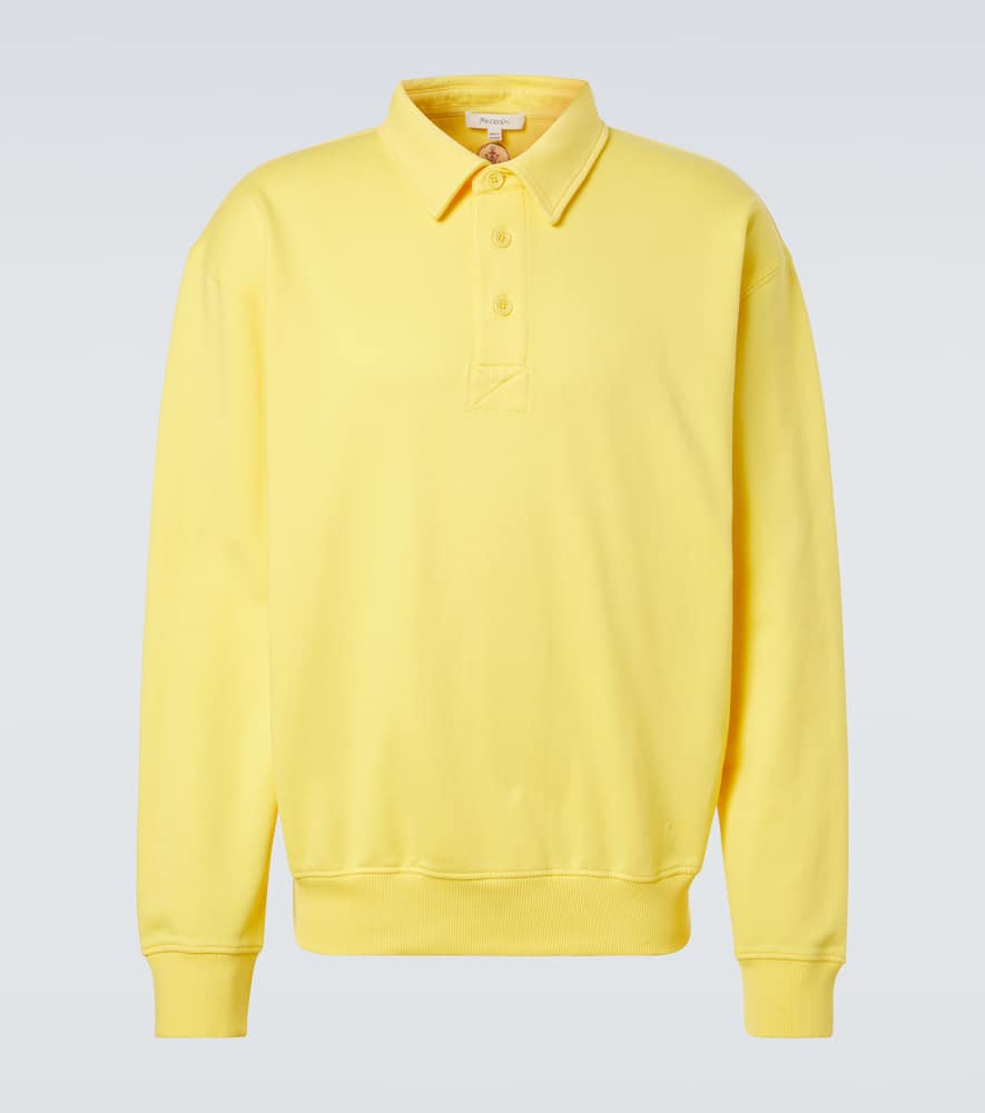 Jw Anderson Rugby Long Sleeve Polo Sweatshirt In Green